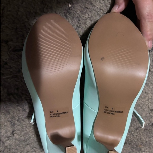 QUPID teal heels size 9 NWOT - Picture 8 of 9